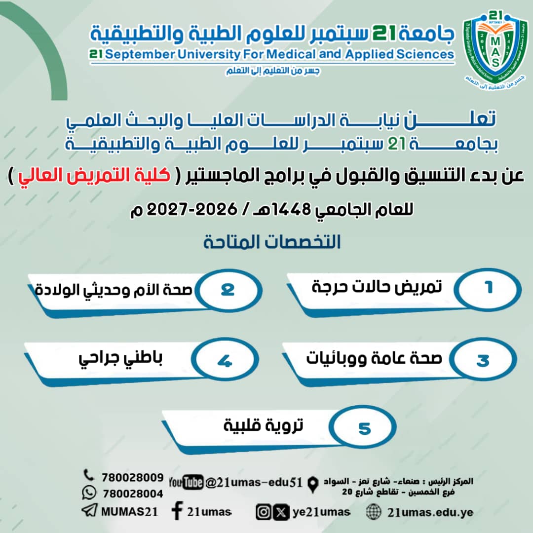محاضرات غدا الخميس 20/8/2026